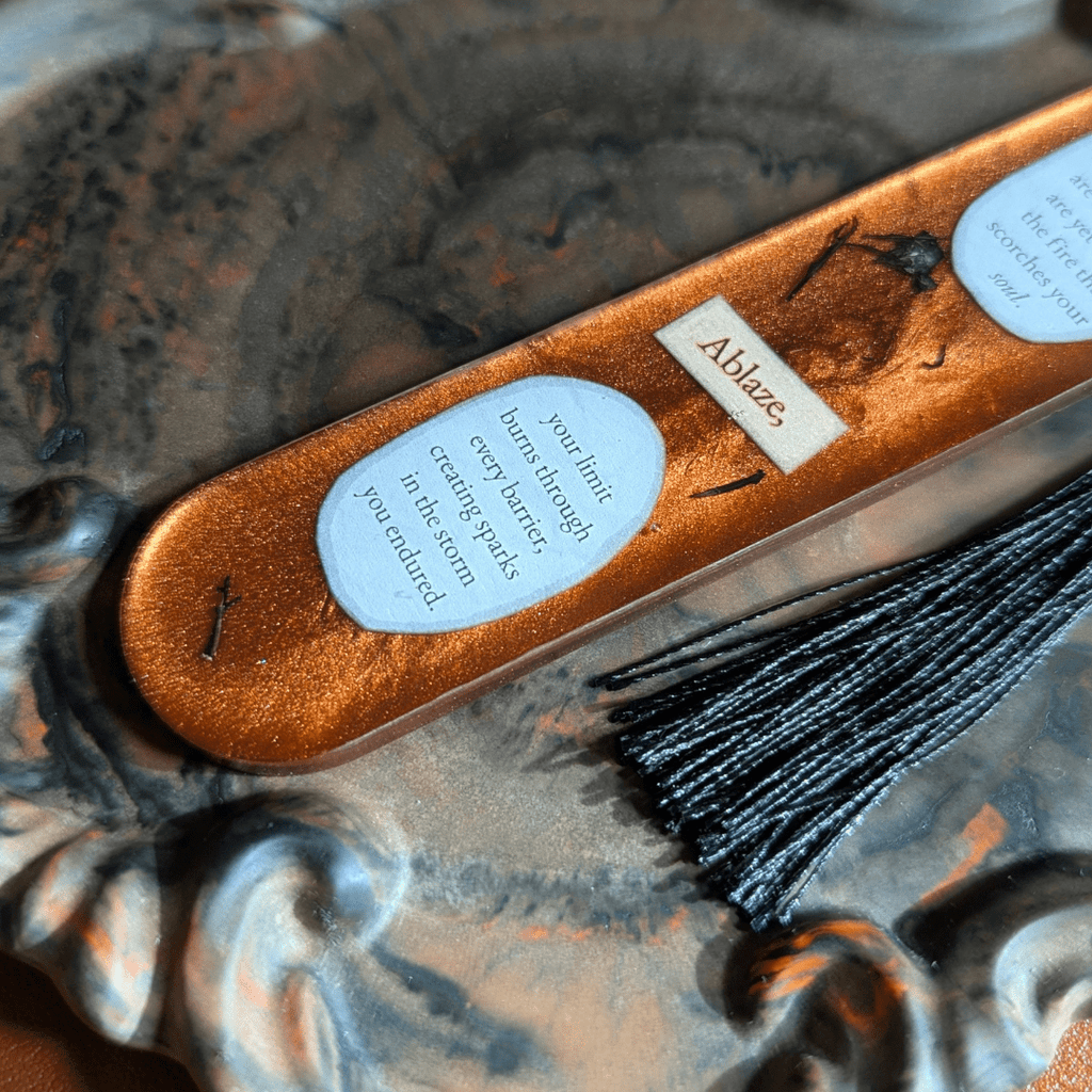 Ablaze Bookmark with Original Poetry