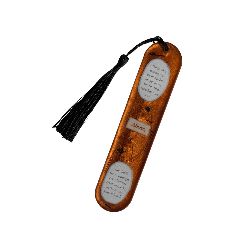 Ablaze Bookmark with Original Poetry