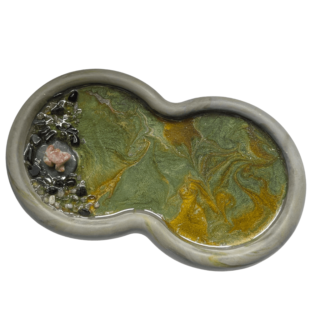 Gentle Landing Place - Handcrafted Tray with Crystals