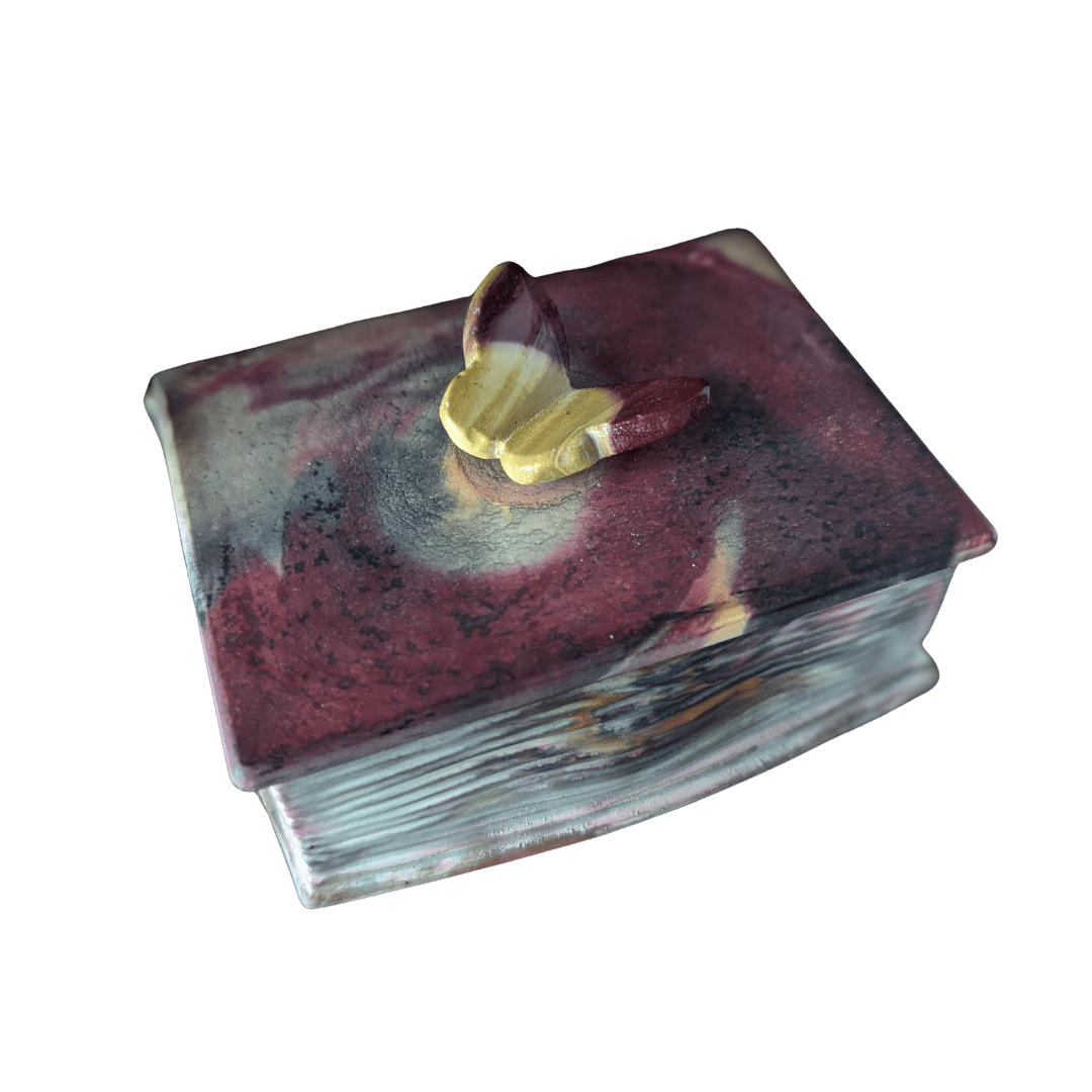 Mookaite Storykeeper Handcrafted Tray - Troubled Bloom