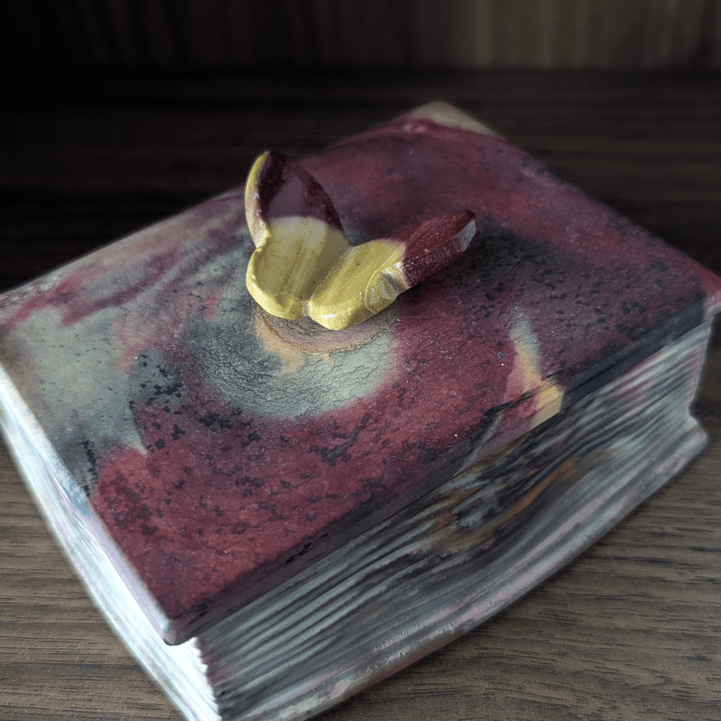 Mookaite Storykeeper Handcrafted Tray - Troubled Bloom