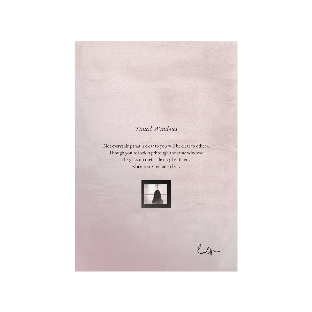 Tinted Windows - An Original Poetry Print